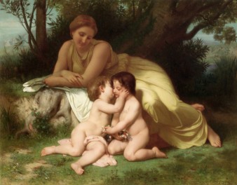 young-woman-contemplating-two-embracing-children-1861
