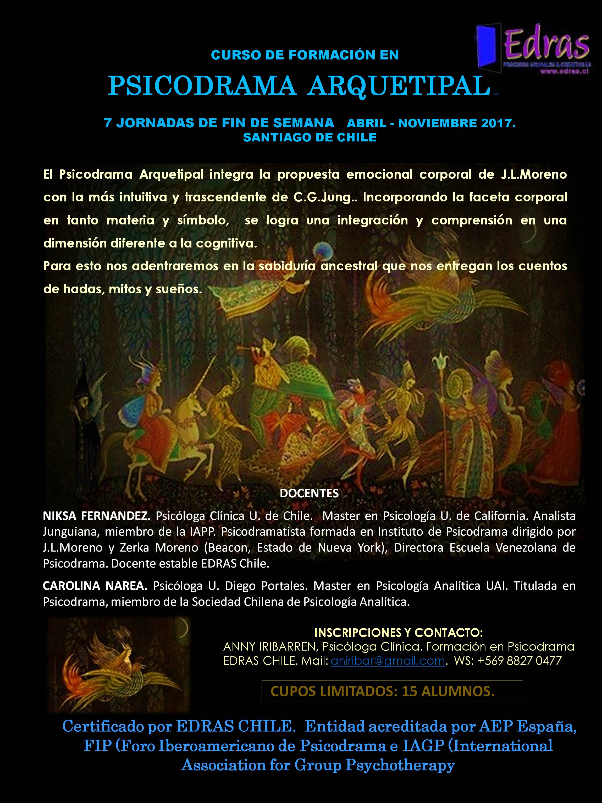 AFICHE PSICODRAMA ARQUETIPAL 2017