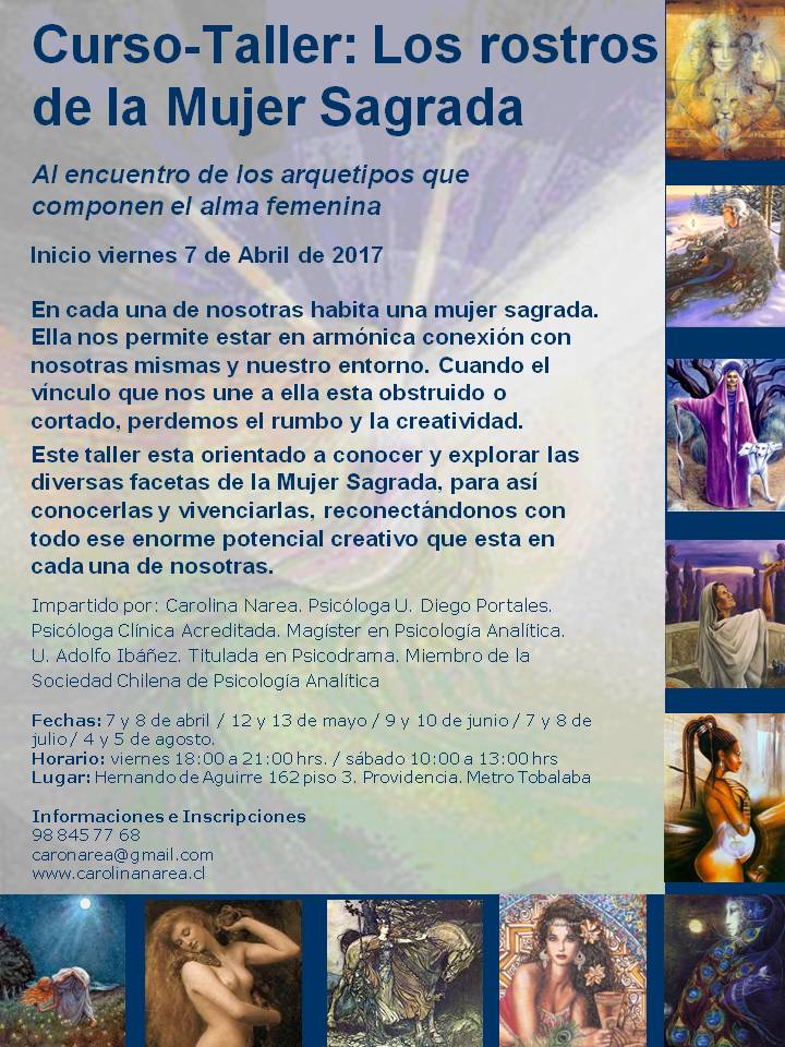 Curso Taller los Rostros de la Mujer Sagrada 2017 ok